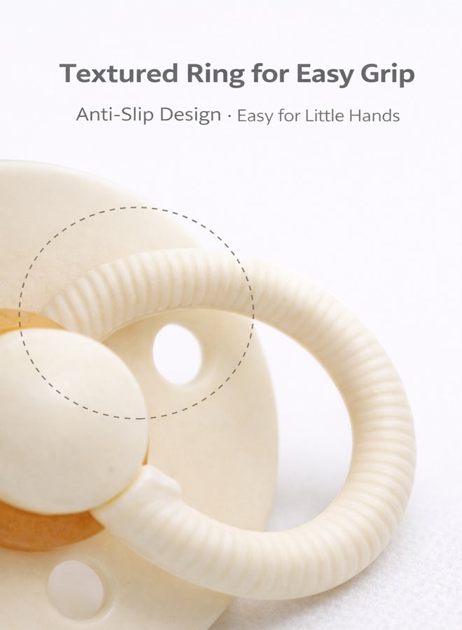 موميلو عبوتين لهاية أطفال من اللاتكس (0-6 أشهر) خالية من مادة BPA، ناعمة ومتينة بشكل حلمة طبيعي، سهلة التنظيف، مغلفة بتفريغ اله - Image 4